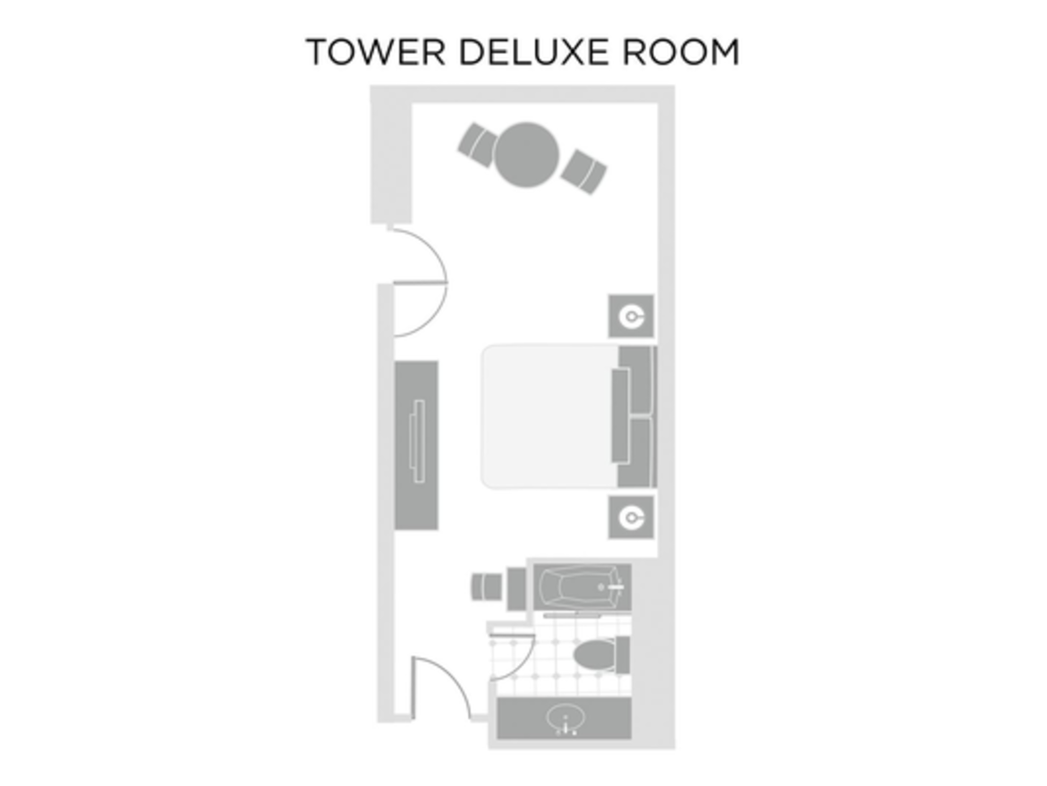 Tower Deluxe Queen Zimmer - Grundriss