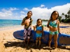 Hawaiianische Kinder, Strand, Lei, Hang Loose