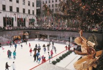 Eislaufbahn im Rockefeller Center Plaza