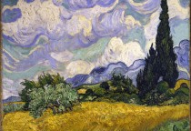 Vincent van Gogh Weizenfeld mit Zypressen