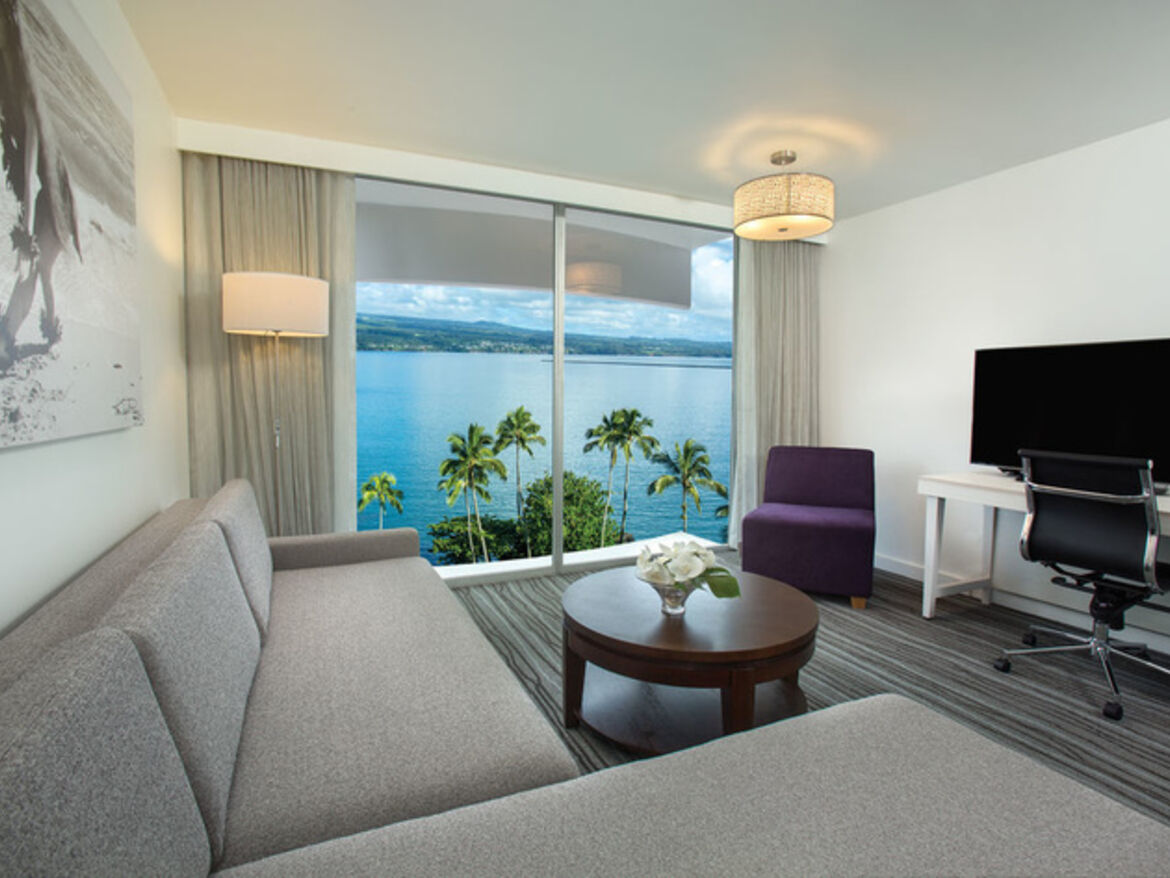 Suite mit 1 Schlafzimmer und Blick auf Hilo Bucht