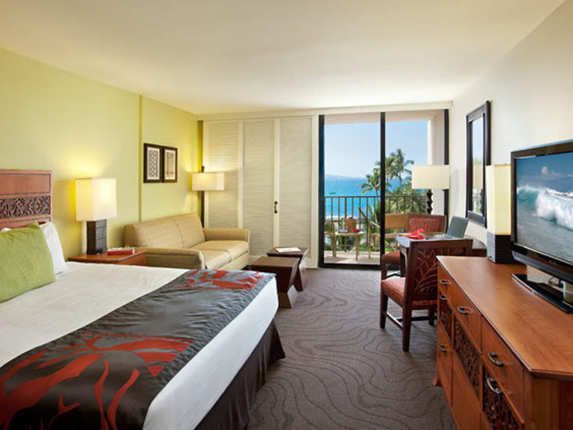 Oceanfront King-Size-Bett Zimmer mit Balkon