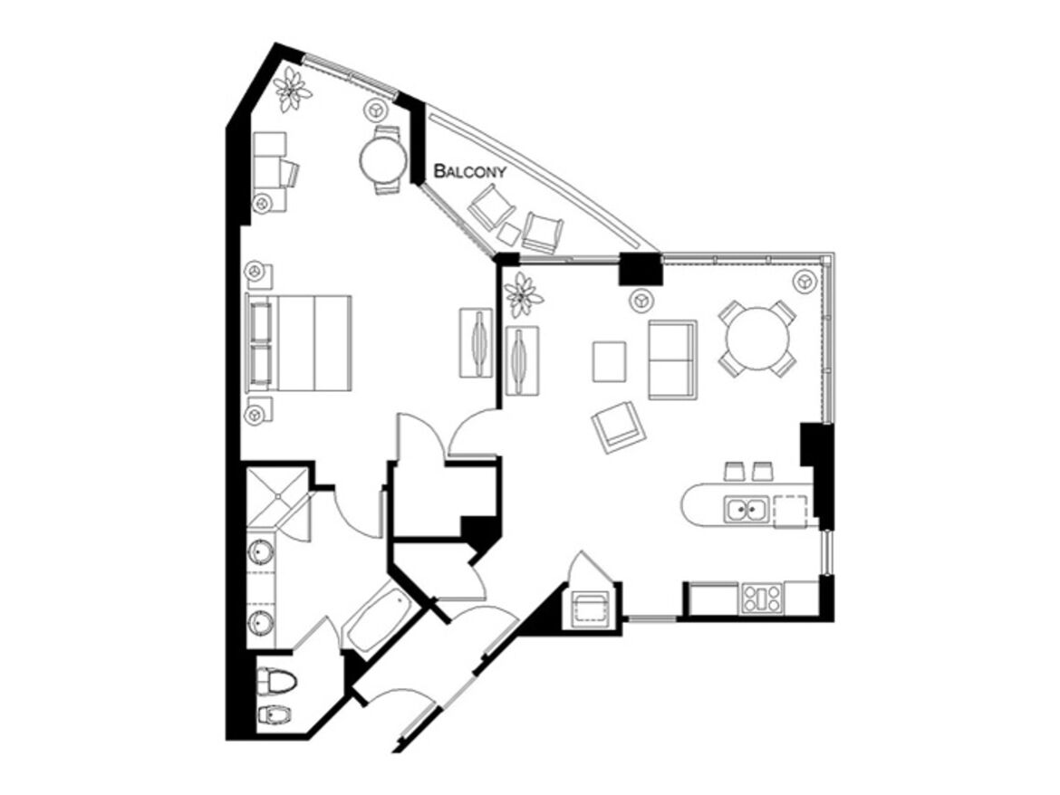 One Bedroom Suite - Grundriss