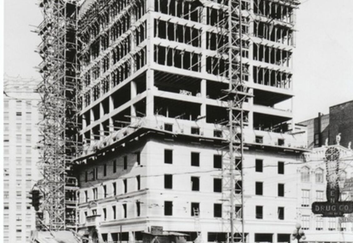 Historische Aufnahme vom Bau 1927