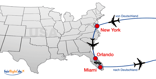 New York & Orlando und Miami
