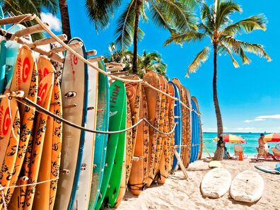 Surfen-Strand-Hawaii