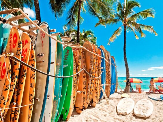 Surfen-Strand-Hawaii