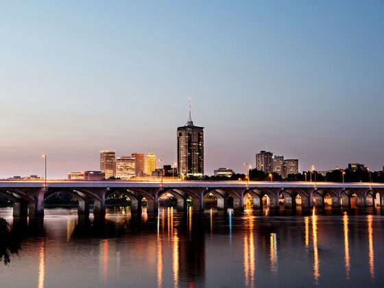 Skyline from River - Tulsa, OK